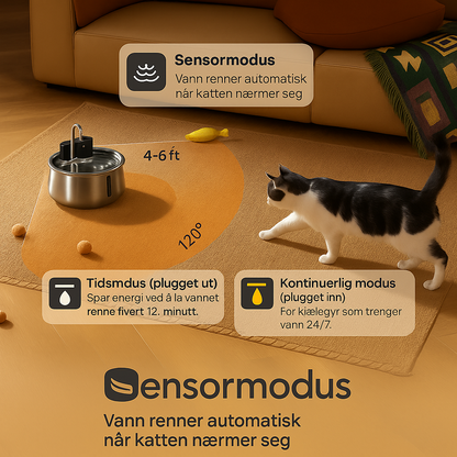 AquaPurr™ Trådløs Fontene 2.0